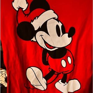 Official Disney Mickey Mouse Santa Christmas T Shirt